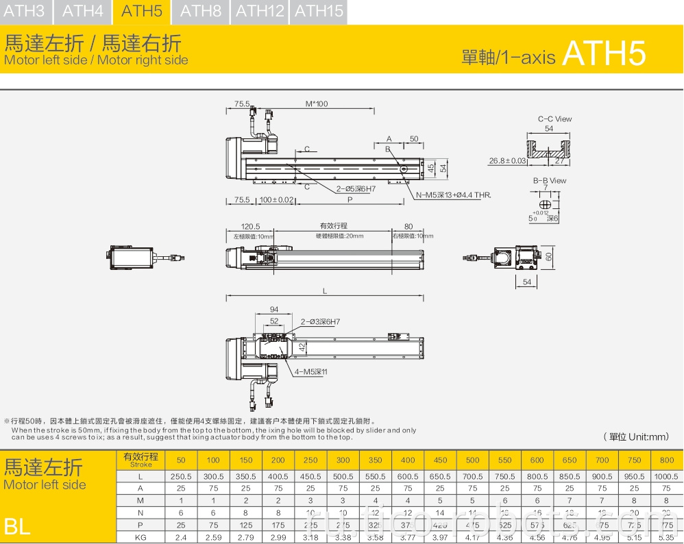 Belt Driven Linear Actuator